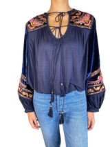 Blusa Con Mangas Velvet