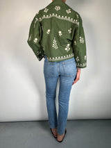 Chaqueta Verde Militar Bordada