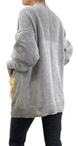 Cárdigan Gris Tejido