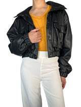 Chaqueta Acolchada Cuero Vegano