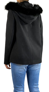 Abrigo Negro Botones