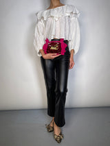 Clutch Cuero Lentejuelas