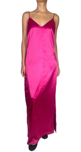 Vestido Fucsia Satinado