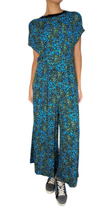 Enterito Estampado Azul Y Verde