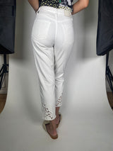 Jeans Blanco Broderie
