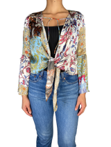 Blusa Abierta Estampada