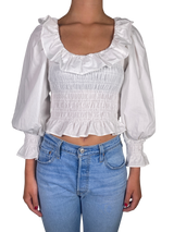 Blusa Fruncida Blanca