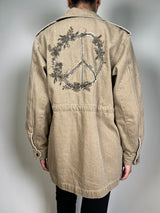 Chaqueta Verde Militar Peace