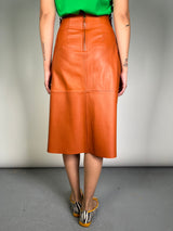 Falda Midi Cuero