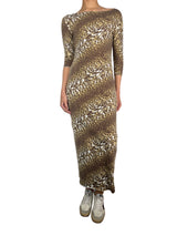 Vestido Maxi Elasticado Animal Print