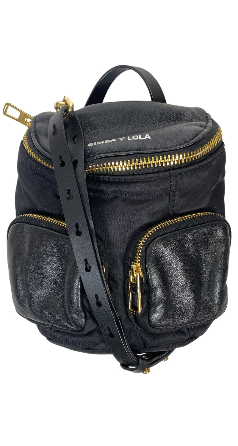 Bandolera Mini Bolso Bimba Y Lola Piel Negro Bandolera Negra