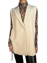 Chaqueta Crema Sin Mangas