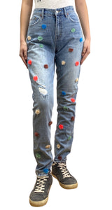 Jeans Aplicación Multicolor