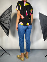 Polera Negra Estampada