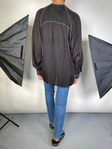 Blusa Traslucida Con Mostacilla