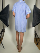 Camisola Clara Listado Celeste