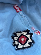 Polerón Celeste Bordado