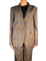 Blazer Lana Café Cuadros