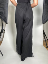 Pantalon Negro Ruedo Encajes