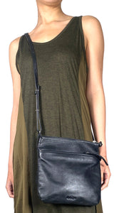 Bandolera Cuero Negro