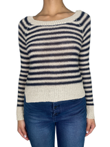 Sweater Rayas Beige Y Azul