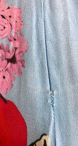 Pantalón Azul Flores