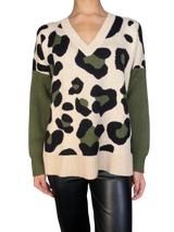 Sweater Green Leopard