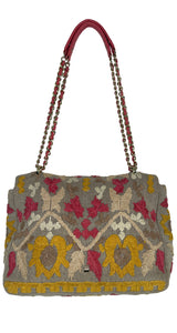 Cartera Lino Bordada