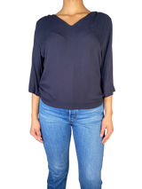 Blusa Negra Cuello en V