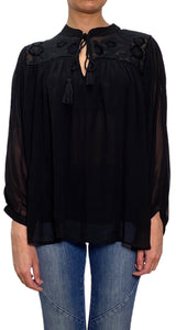 Blusa Negra Traslúcida