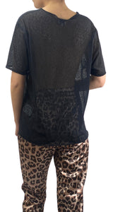 Polera Negra Traslúcida