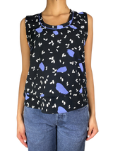 Blusa Negra Estampada