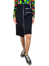 Falda Negra Con Cierres