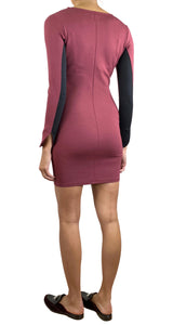 Vestido Burdeo Bolsillos