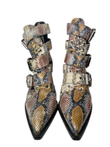 Botines Snake Cuero Efecto Desgaste