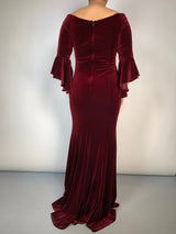 Vestido Velvet Burdeo PLUS SIZE