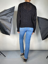 Sweater Botones Fibras Metalizadas