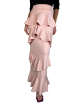 Falda Rosa Pastel Con Vuelos