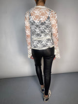 Blusa Encaje Traslucida