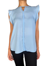 Blusa Celeste Traslucida