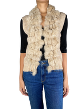 Sweater Tejido Beige piel real