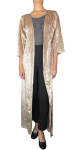 Kimono Beige Terciopelo