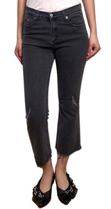 Pantalón Denim Gris Destroyed