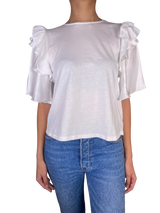 Polera Blanca Vuelos