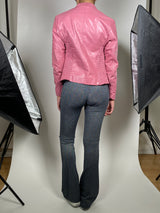 Chaqueta de Cuero Rosada