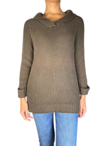 Sweater Tejido Verde Oscuro