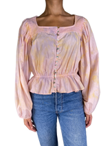 Blusa Mangas Aglobadas