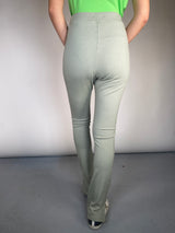 Pantalón Rib Verde Grisacéo