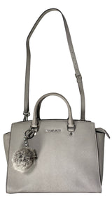 Cartera Gris Pompon