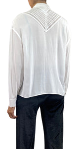 Blusa Blanca Macramé